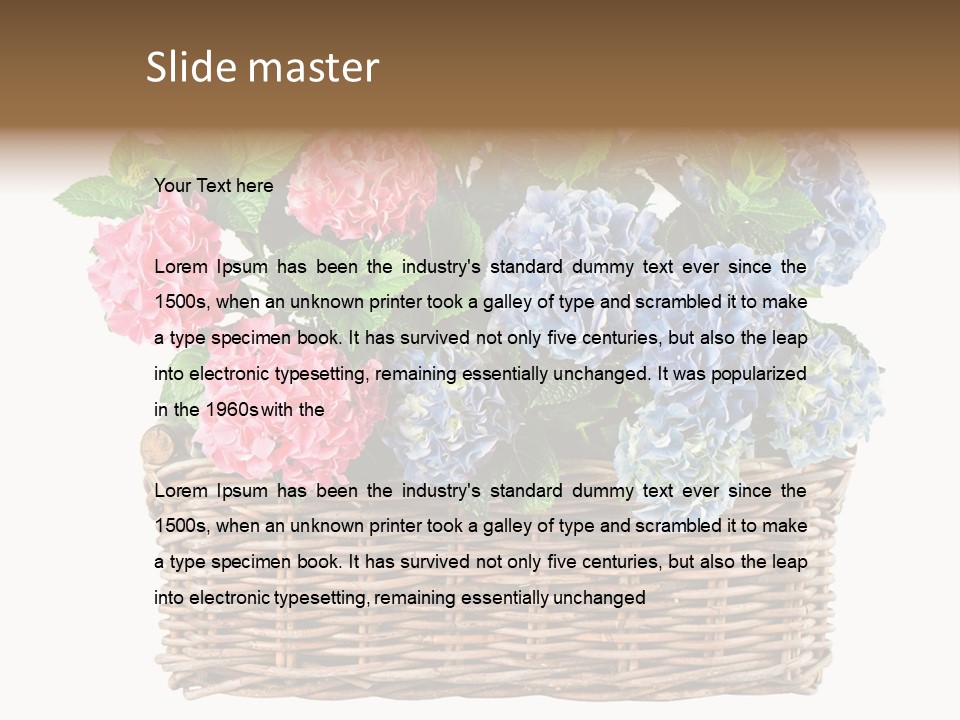 Pink Bloom Decoration PowerPoint Template