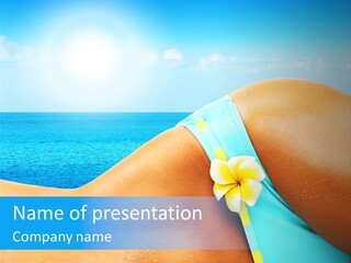 Getaway White Female PowerPoint Template