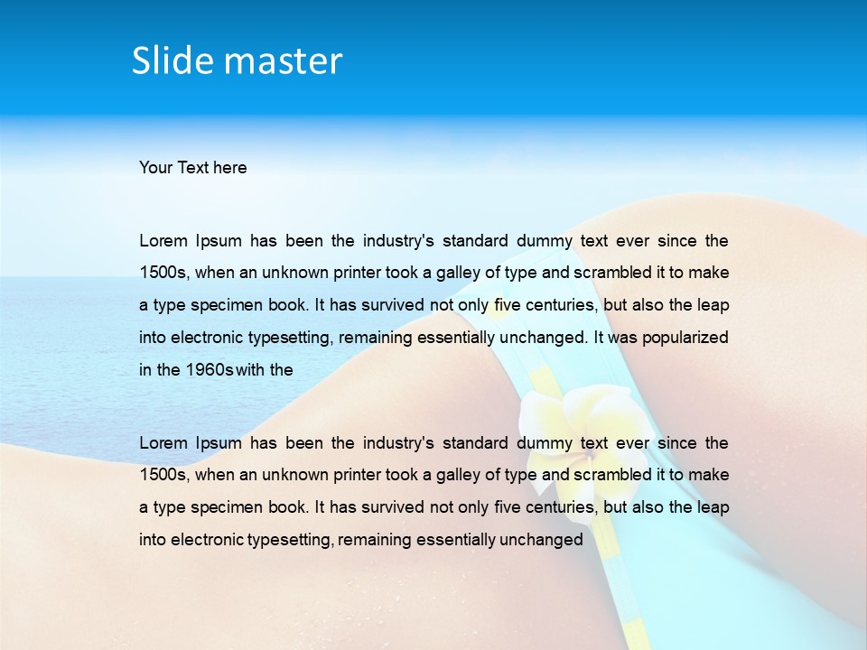 Getaway White Female PowerPoint Template