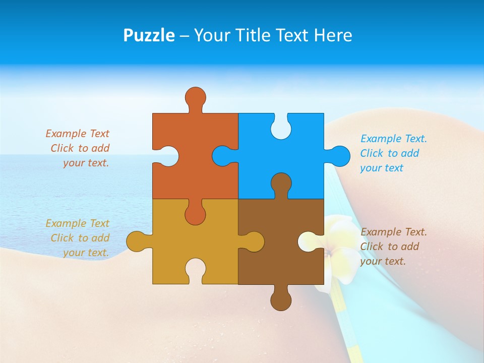 Getaway White Female PowerPoint Template