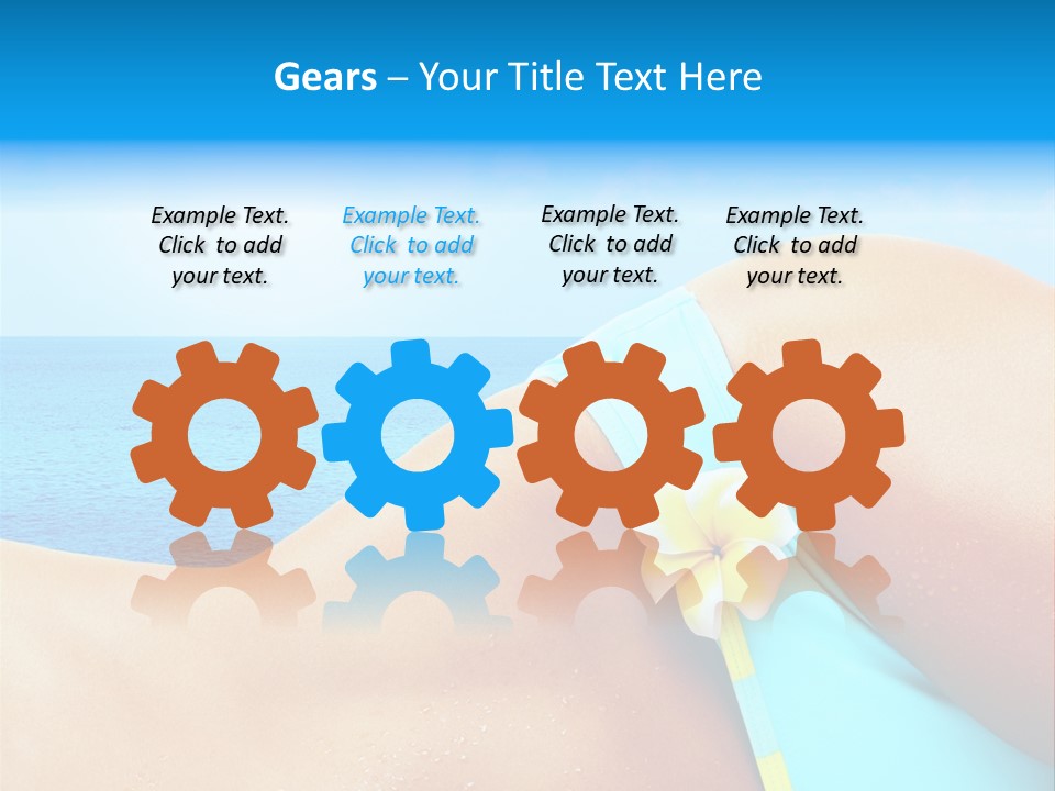 Getaway White Female PowerPoint Template