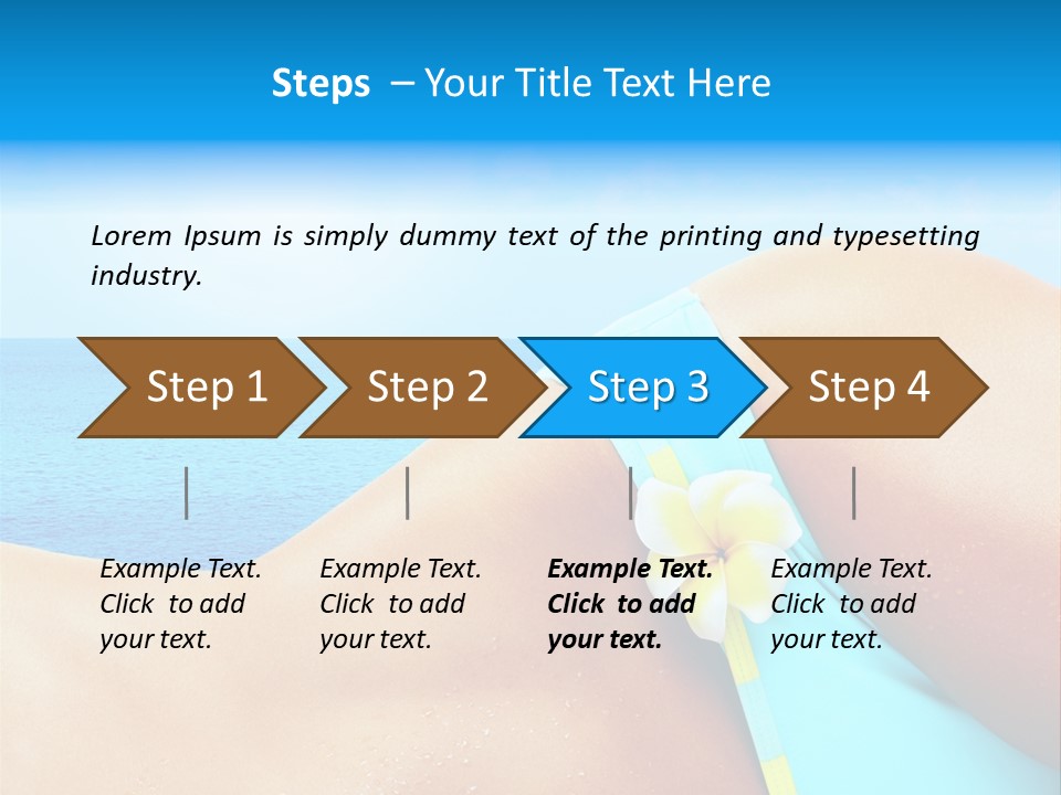 Getaway White Female PowerPoint Template