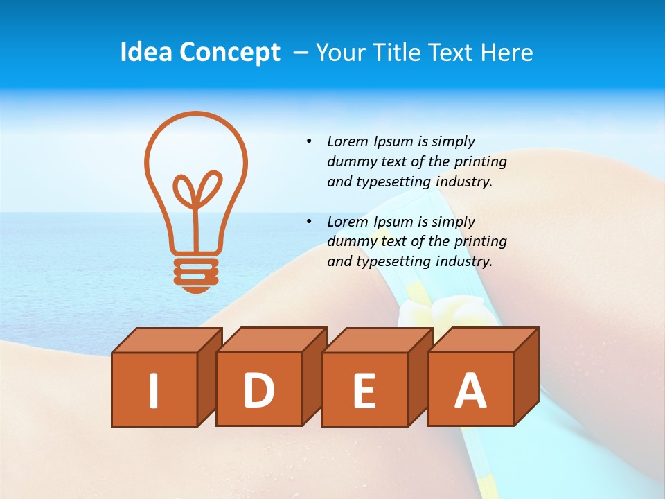 Getaway White Female PowerPoint Template