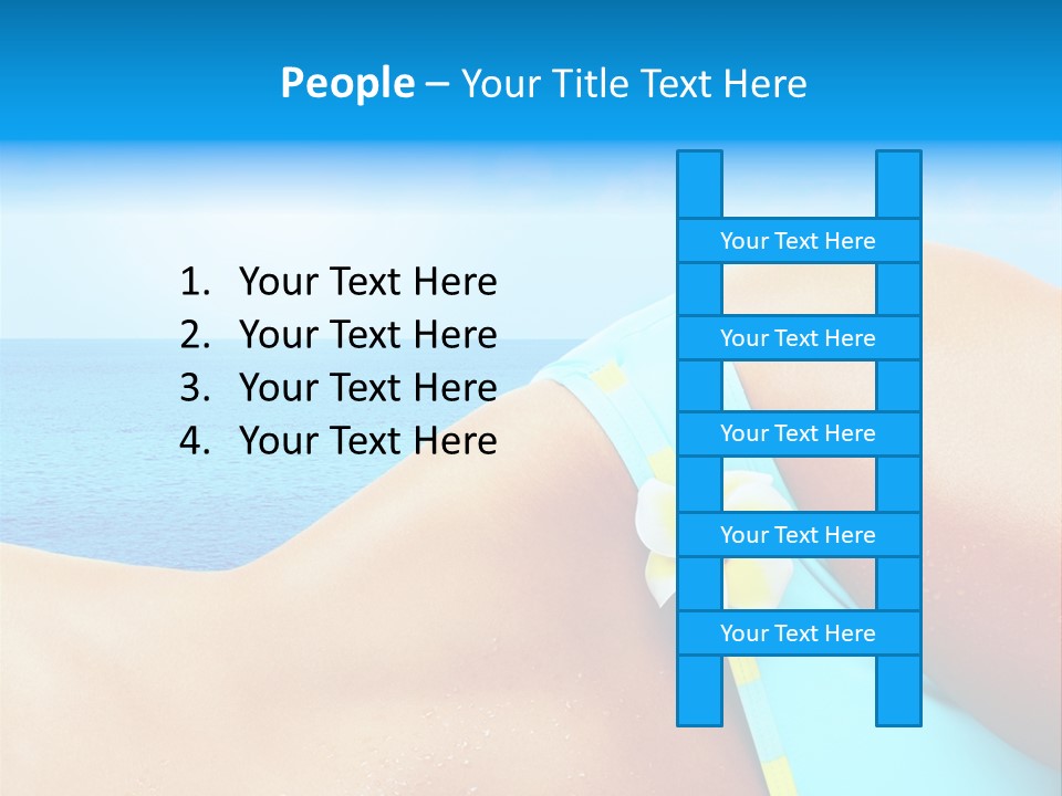 Getaway White Female PowerPoint Template