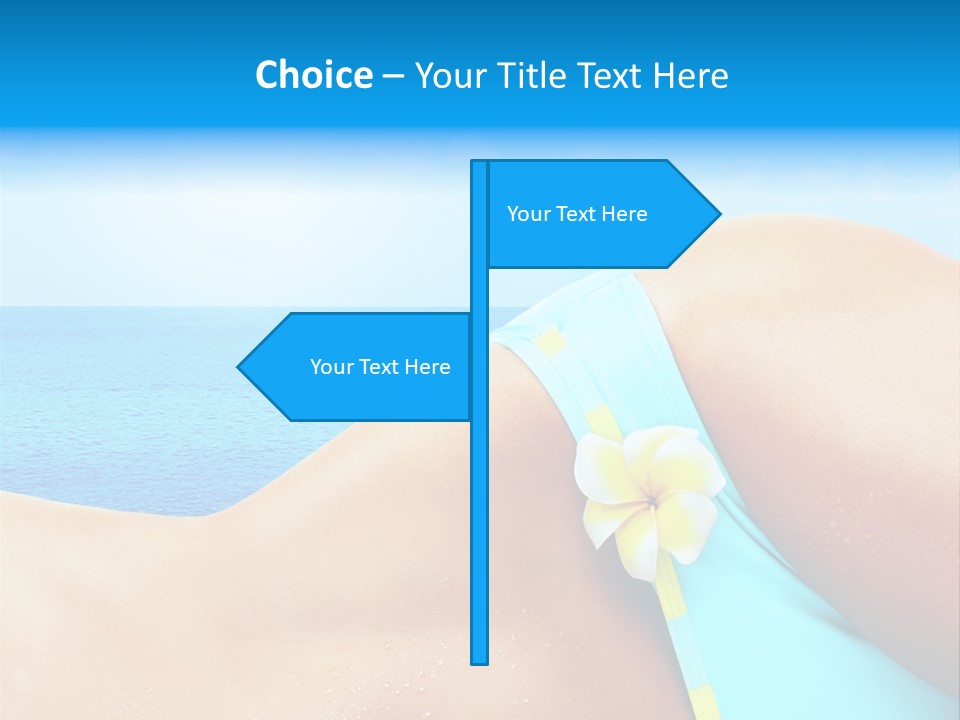 Getaway White Female PowerPoint Template