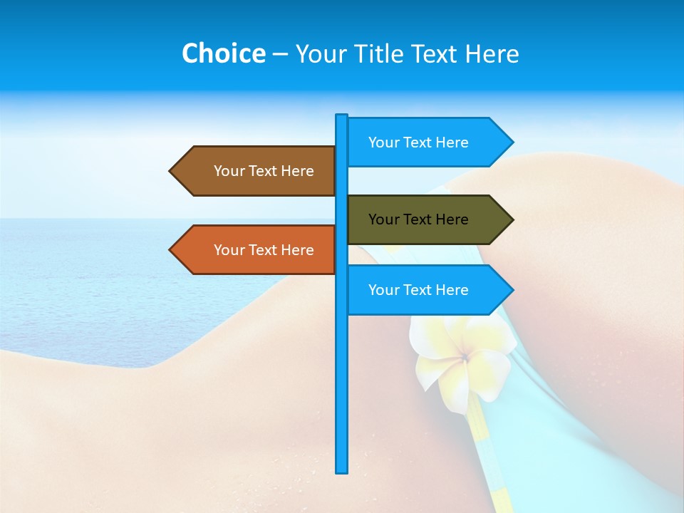 Getaway White Female PowerPoint Template