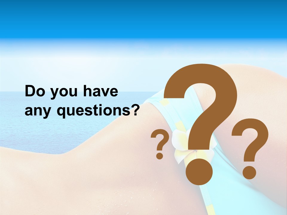 Getaway White Female PowerPoint Template