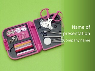 Tweezers Sewing Small PowerPoint Template