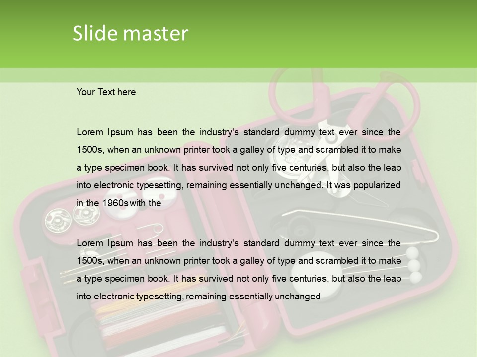 Tweezers Sewing Small PowerPoint Template