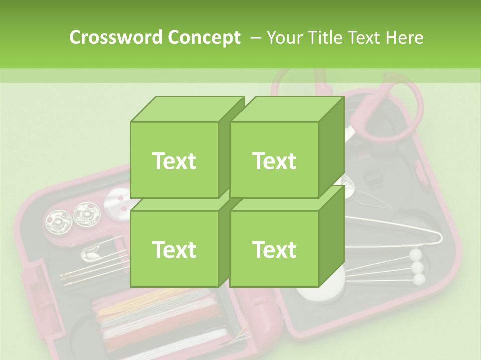 Tweezers Sewing Small PowerPoint Template