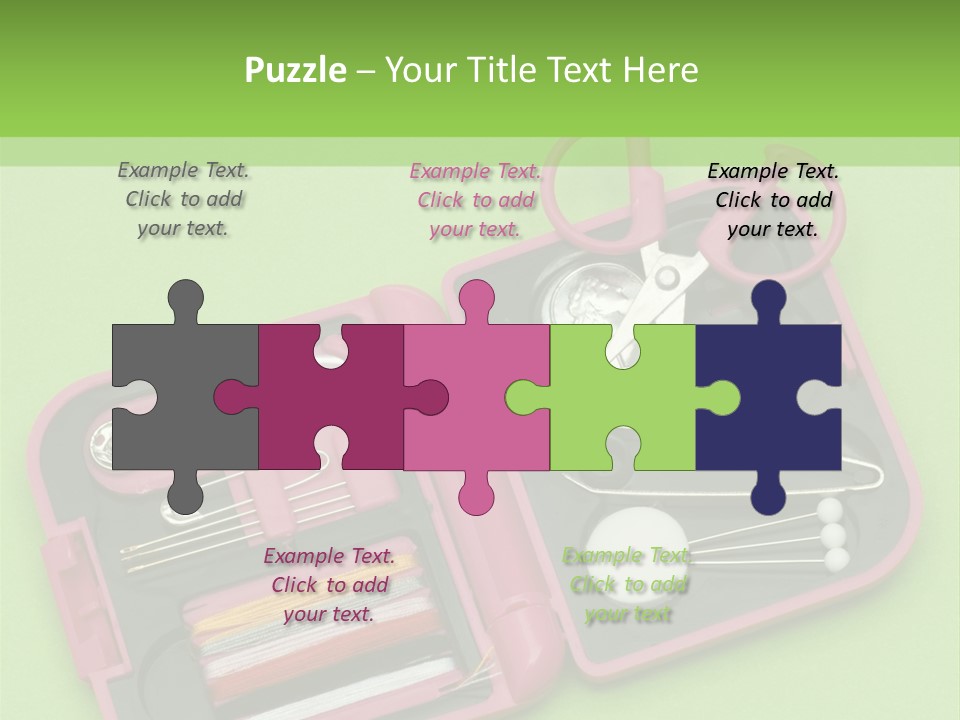 Tweezers Sewing Small PowerPoint Template