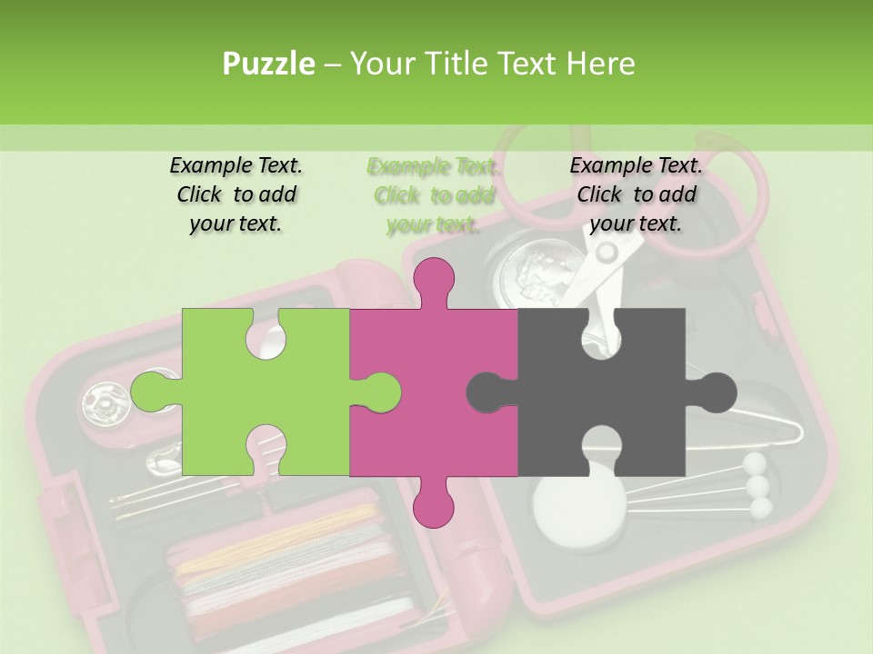 Tweezers Sewing Small PowerPoint Template