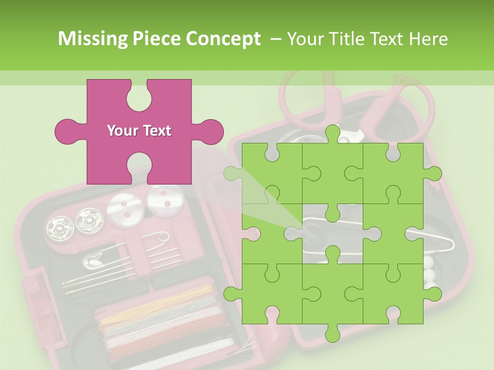 Tweezers Sewing Small PowerPoint Template