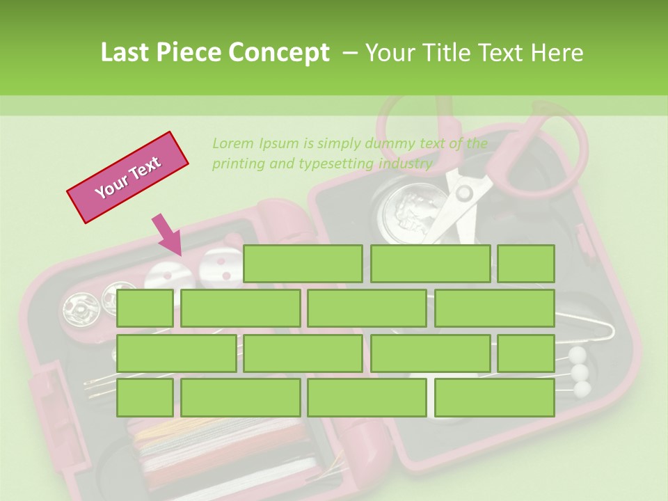 Tweezers Sewing Small PowerPoint Template