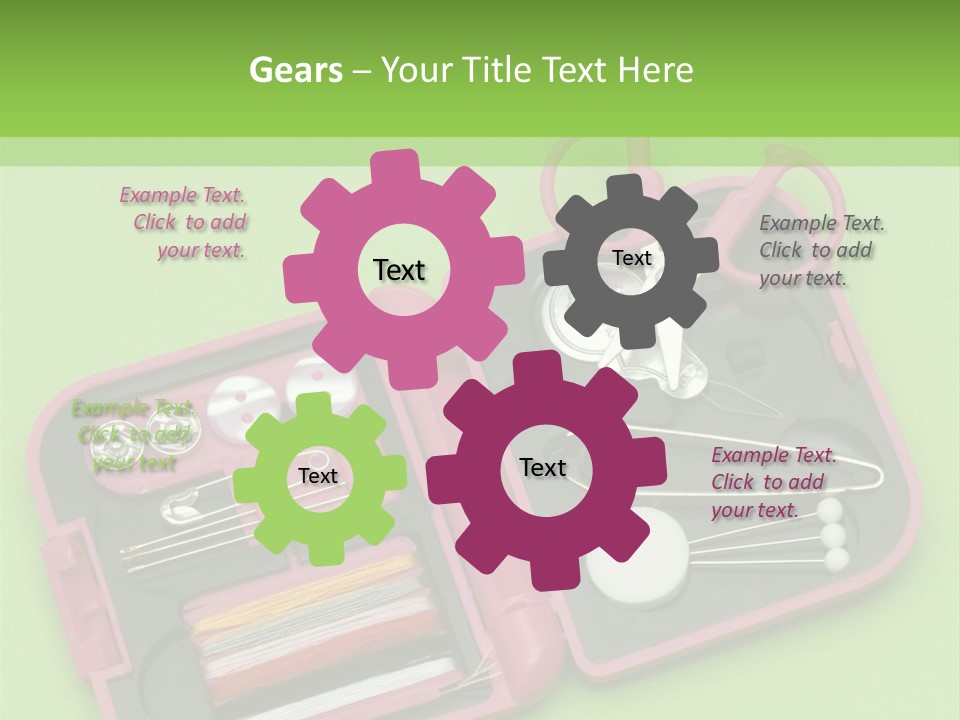 Tweezers Sewing Small PowerPoint Template