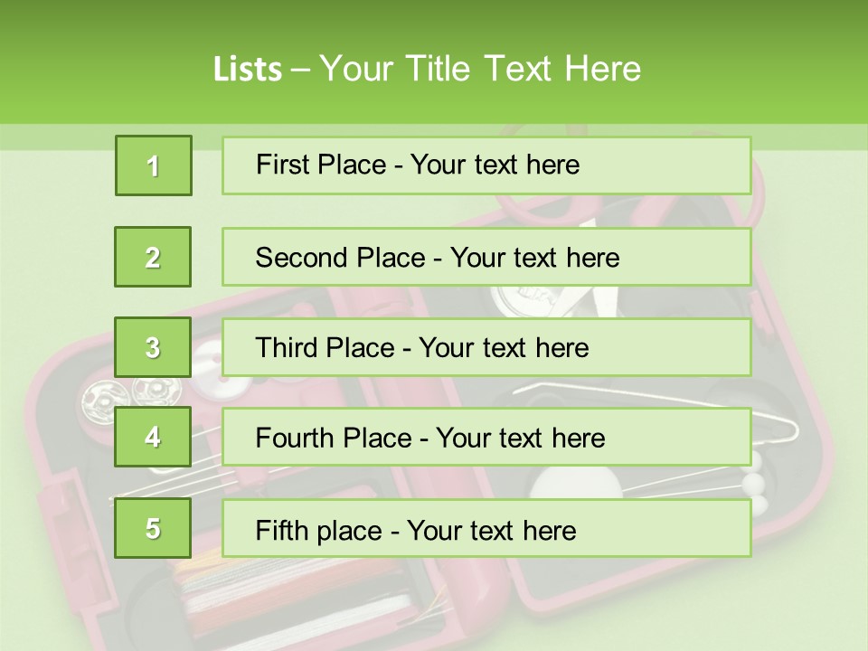 Tweezers Sewing Small PowerPoint Template