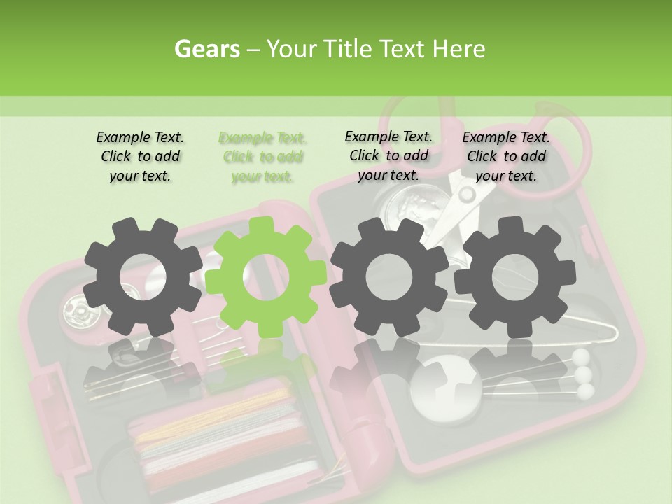 Tweezers Sewing Small PowerPoint Template