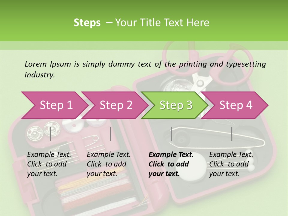 Tweezers Sewing Small PowerPoint Template