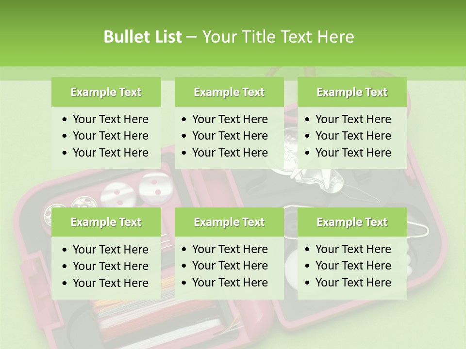 Tweezers Sewing Small PowerPoint Template