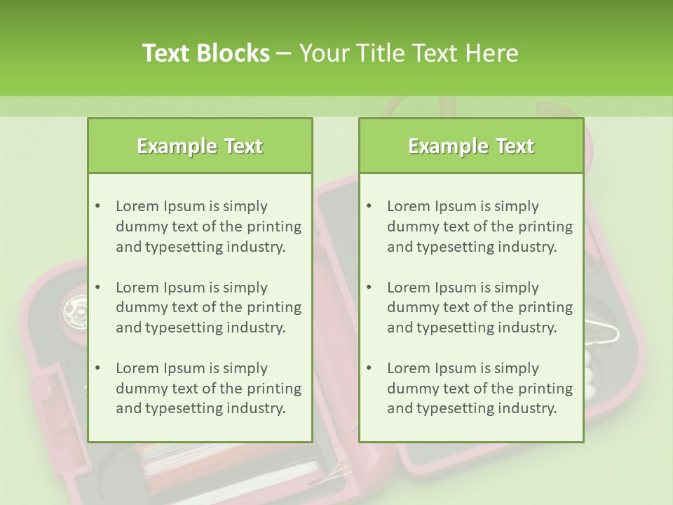 Tweezers Sewing Small PowerPoint Template