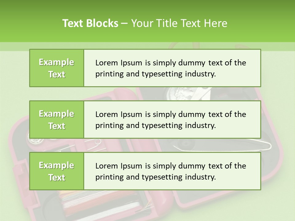 Tweezers Sewing Small PowerPoint Template