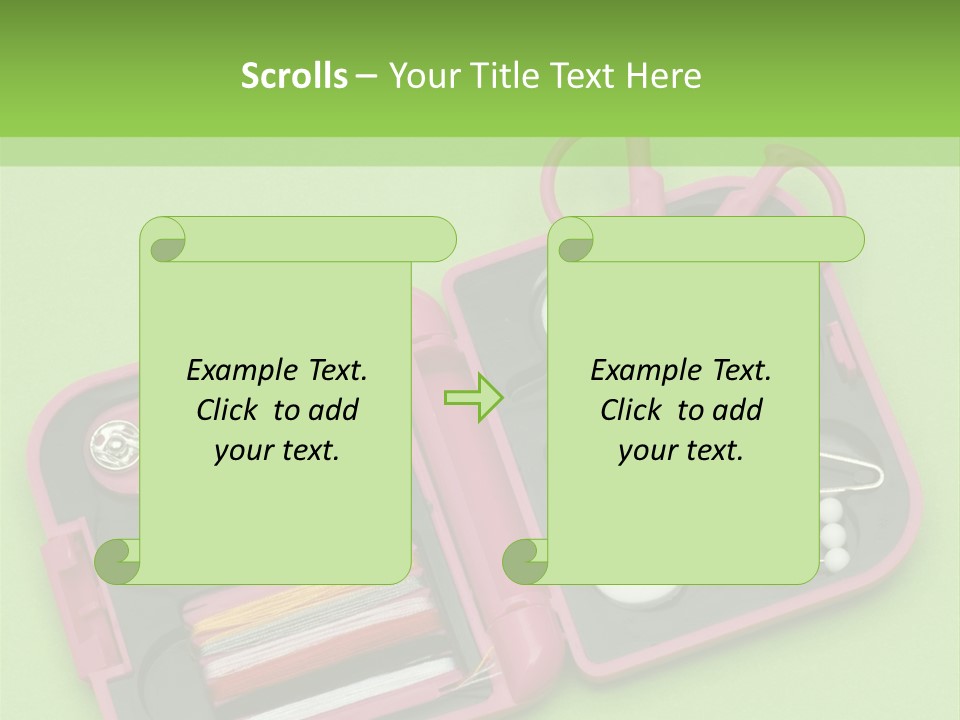 Tweezers Sewing Small PowerPoint Template