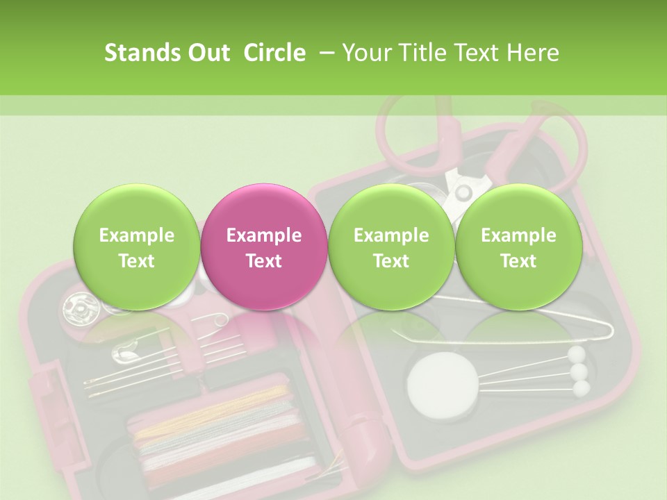 Tweezers Sewing Small PowerPoint Template