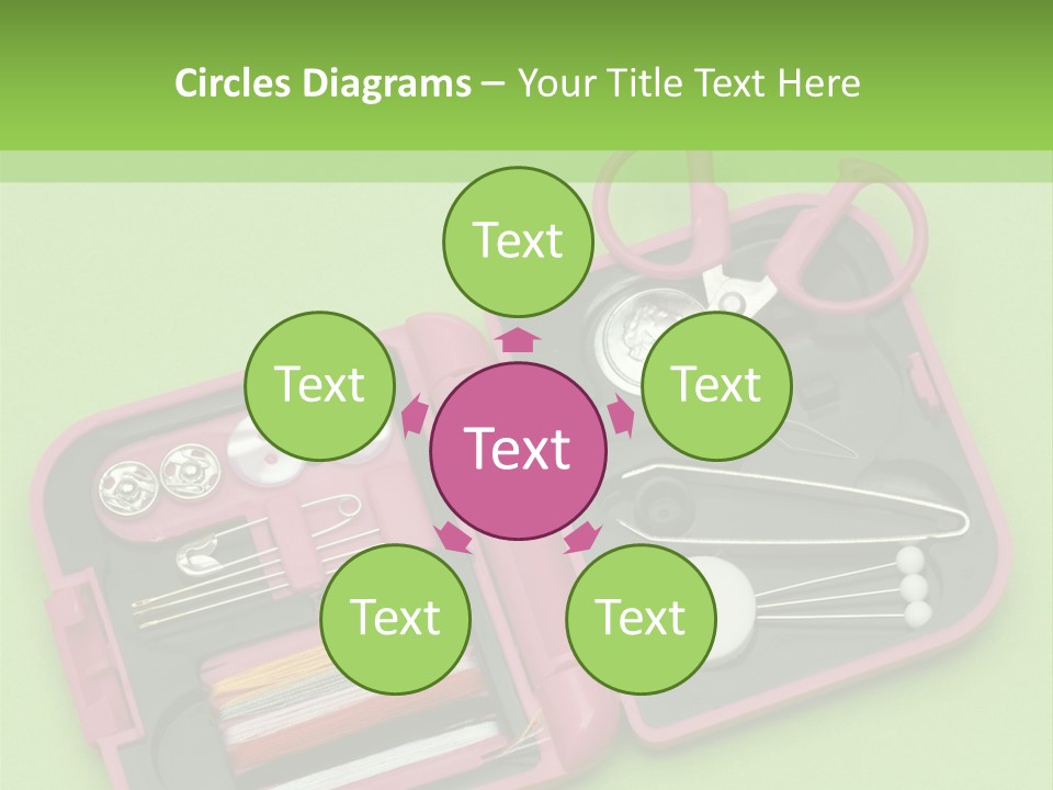 Tweezers Sewing Small PowerPoint Template