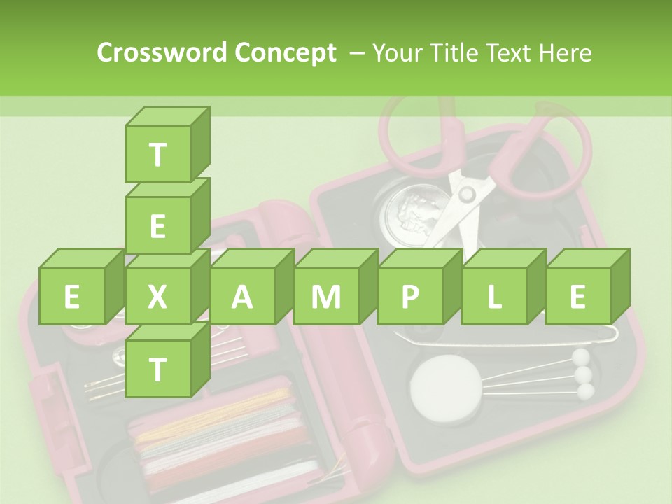 Tweezers Sewing Small PowerPoint Template
