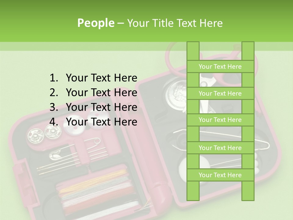 Tweezers Sewing Small PowerPoint Template