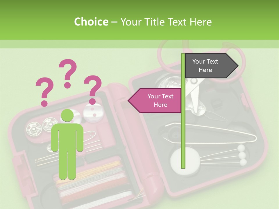 Tweezers Sewing Small PowerPoint Template