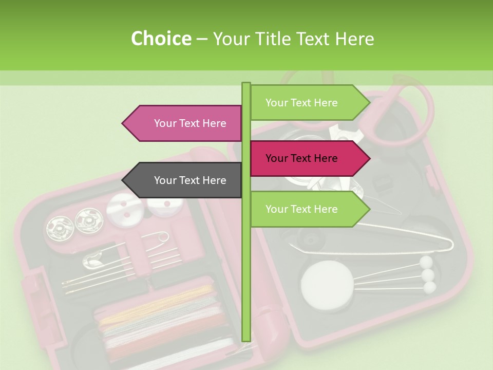 Tweezers Sewing Small PowerPoint Template