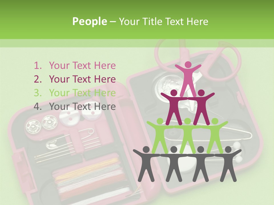 Tweezers Sewing Small PowerPoint Template