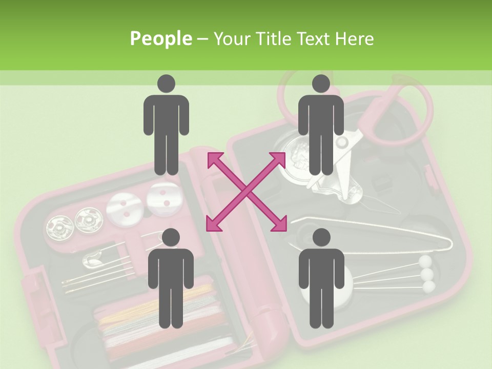 Tweezers Sewing Small PowerPoint Template