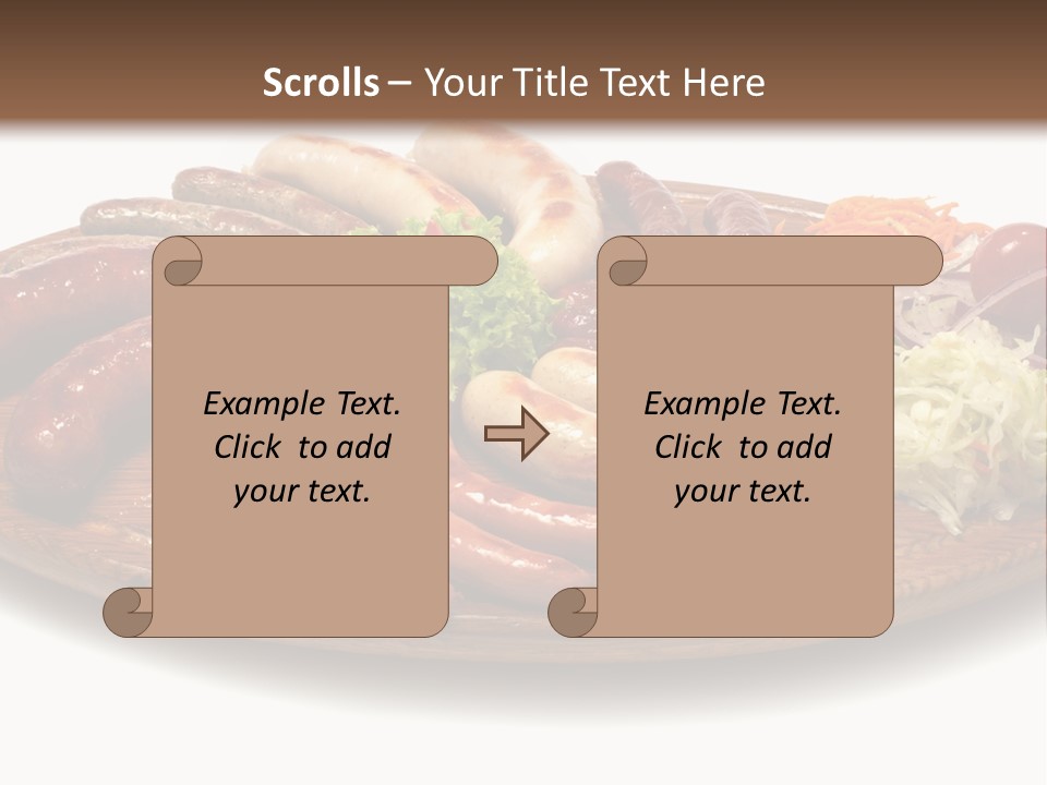 Rolls Mint White PowerPoint Template