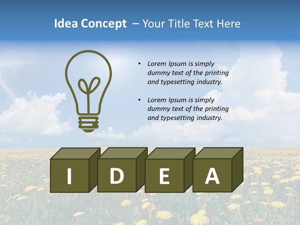 Outside Summer White PowerPoint Template