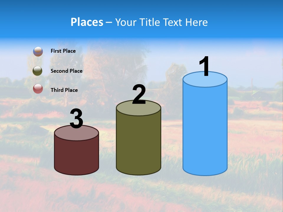 Vegetation Design Blue PowerPoint Template