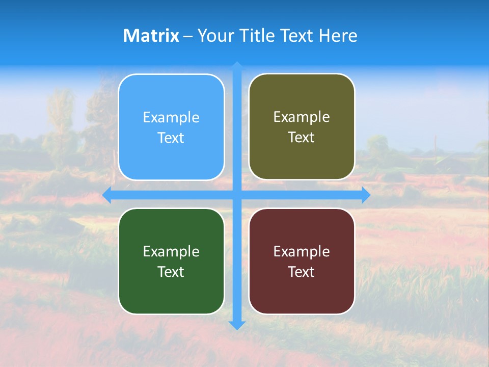 Vegetation Design Blue PowerPoint Template