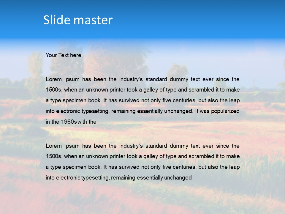 Vegetation Design Blue PowerPoint Template