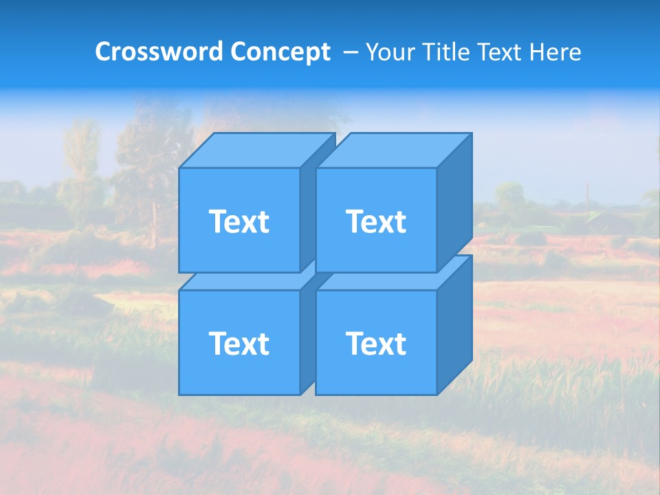 Vegetation Design Blue PowerPoint Template