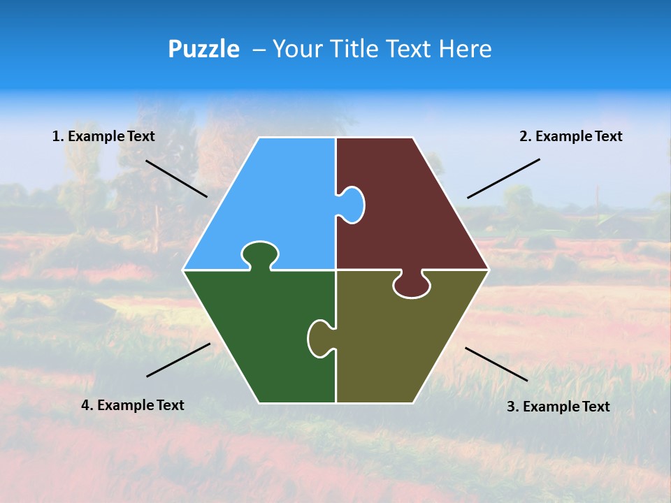 Vegetation Design Blue PowerPoint Template