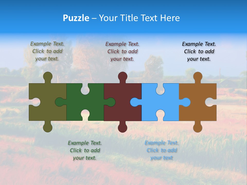 Vegetation Design Blue PowerPoint Template