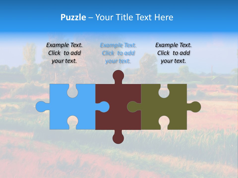 Vegetation Design Blue PowerPoint Template