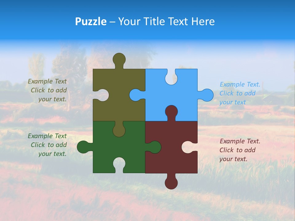 Vegetation Design Blue PowerPoint Template