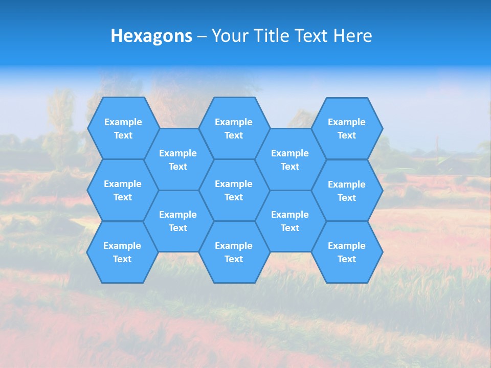 Vegetation Design Blue PowerPoint Template