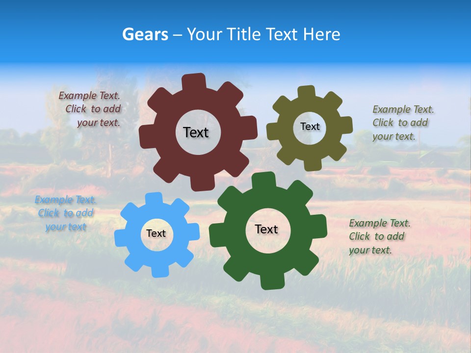 Vegetation Design Blue PowerPoint Template