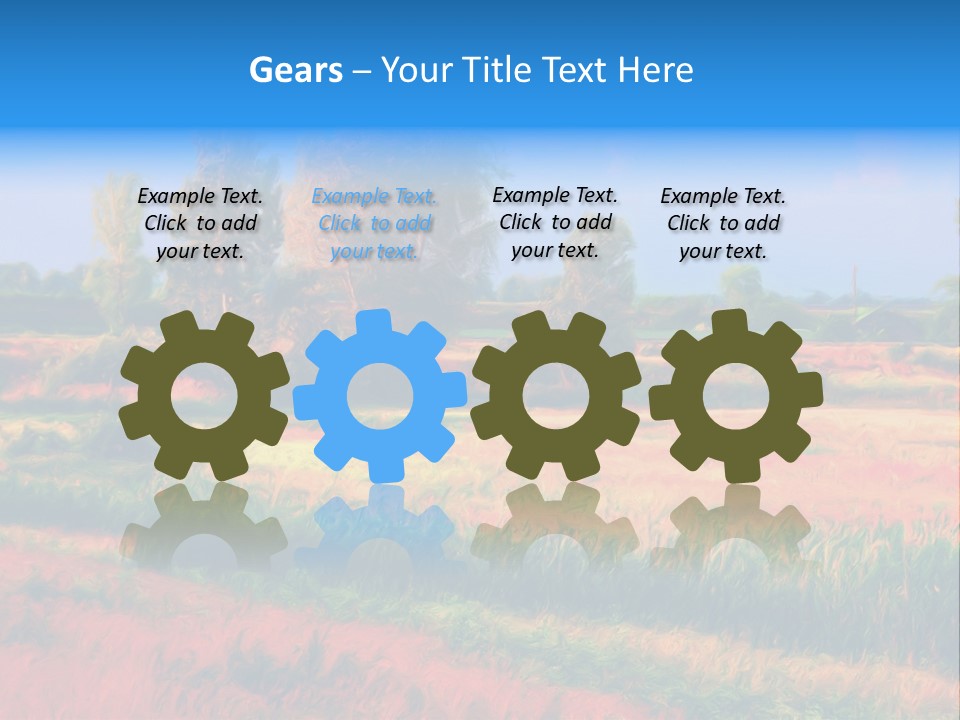 Vegetation Design Blue PowerPoint Template