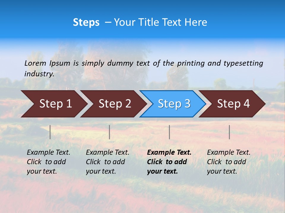 Vegetation Design Blue PowerPoint Template