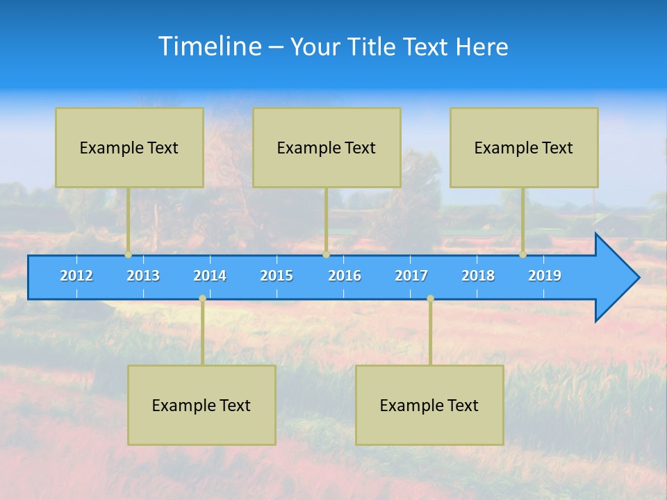 Vegetation Design Blue PowerPoint Template