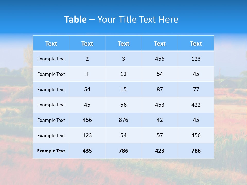 Vegetation Design Blue PowerPoint Template